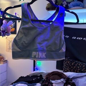 PINK Victoria's Secret Blue Sports Bra